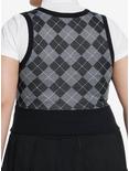 Social Collision Argyle Vest Girls Woven Twofer Plus Size, ARGYLE, alternate