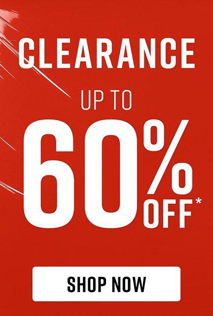 Shop Up To 60% Off Clearance