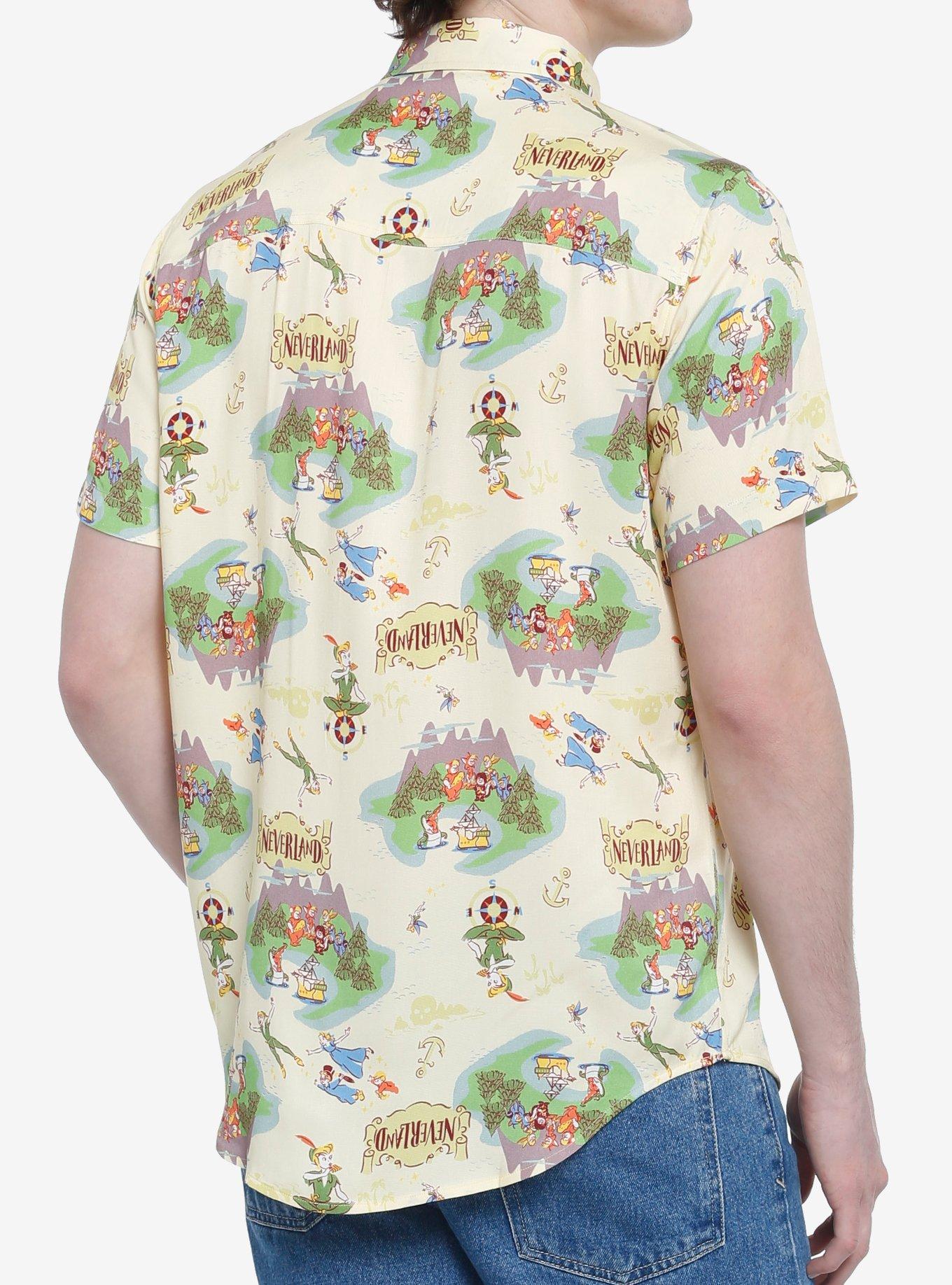 Disney Peter Pan Never Land Map Woven Button-Up, MULTI, alternate