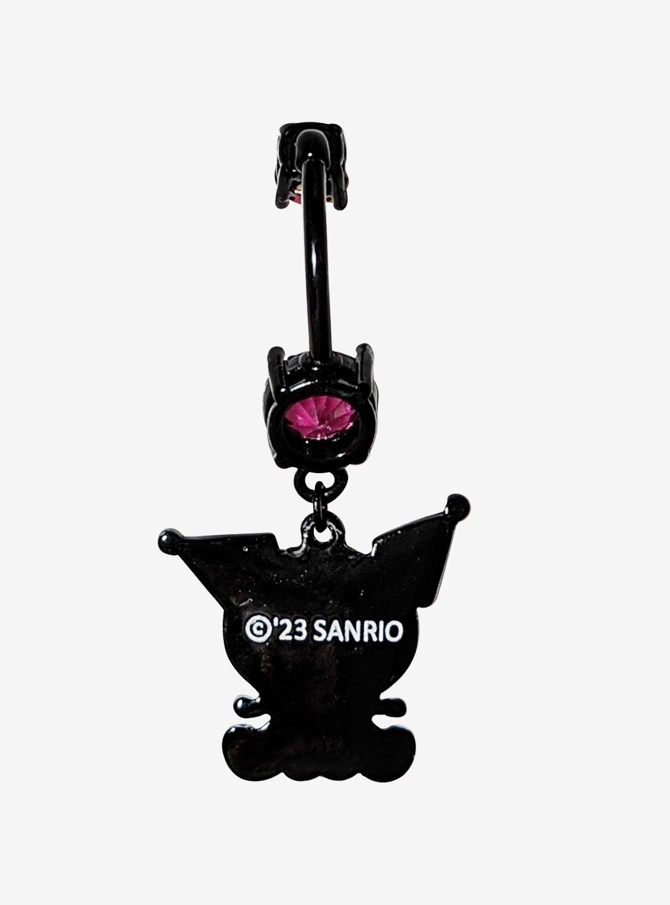 14G Steel Kuromi Bling Navel Barbell, , hi-res