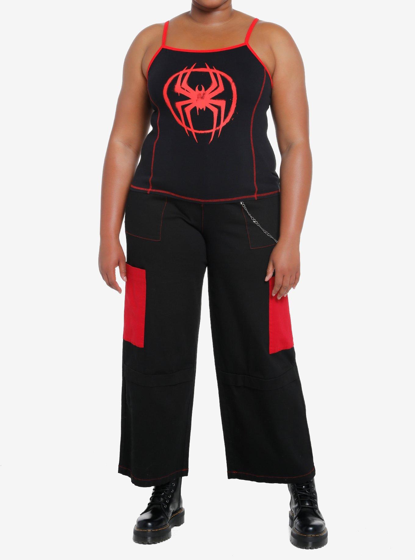 Her Universe Marvel Spider-Man: Across The Spider-Verse Miles Girls Cami Plus Size, RED, alternate