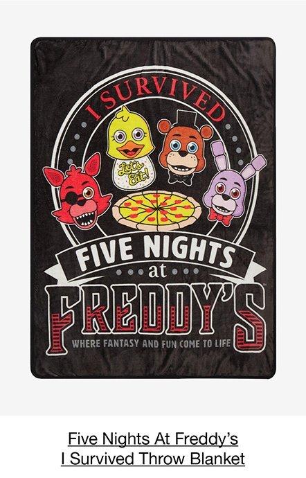 Five Nights At Freddy's I Survived Throw Blanket