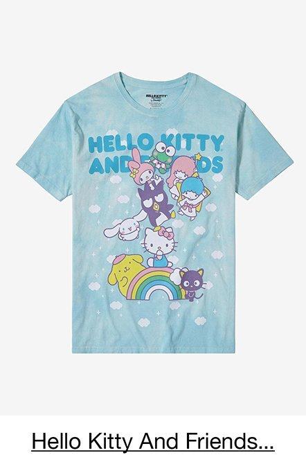 Hello Kitty And Friends Cloud Tie-Dye Boyfriend Fit Girls T-Shirt