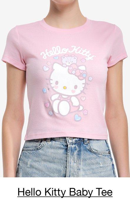 Hello Kitty Bear & Hearts Girls Baby Tee