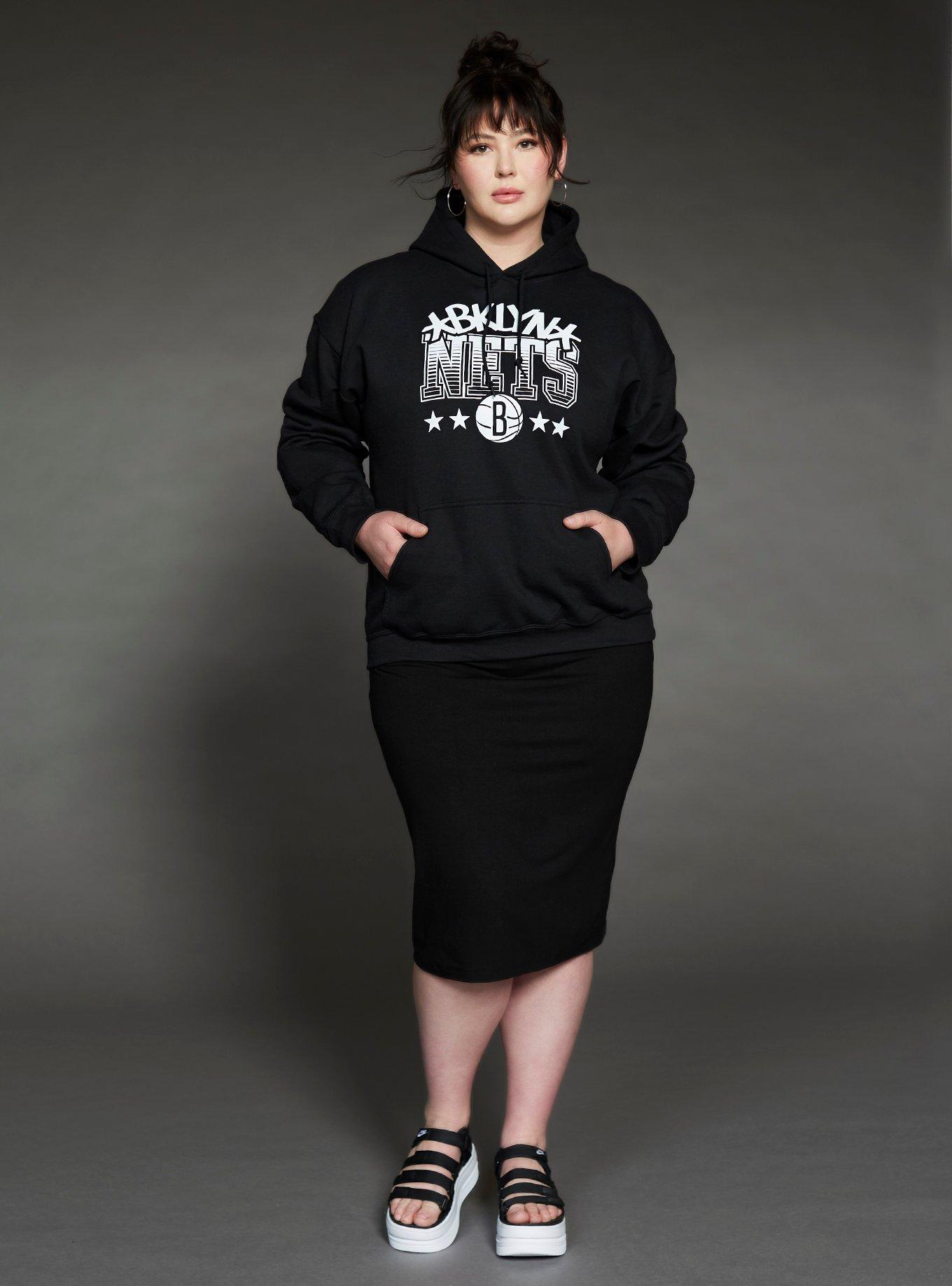 Her Universe NBA Brooklyn Nets Hoodie Plus Size, BLACK, alternate