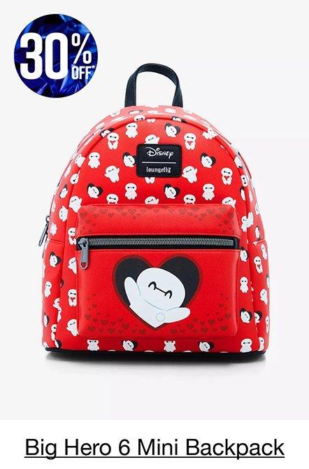 Loungefly Disney Big Hero 6 Baymax Allover Print Mini Backpack