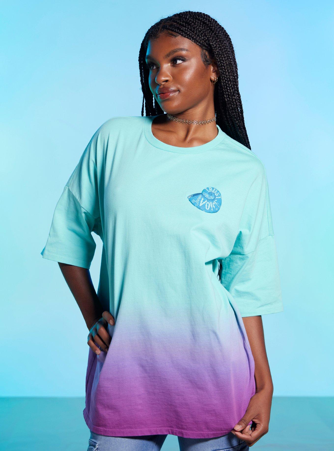 Her Universe Disney The Little Mermaid Athletic Jersey T-Shirt, GREEN  PURPLE, alternate