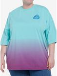 Her Universe Disney The Little Mermaid Athletic Jersey T-Shirt Plus Size, GREEN  PURPLE, alternate