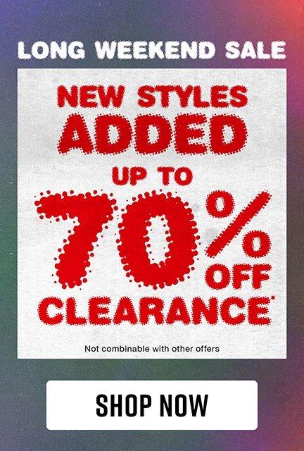 Shop Up To 70% Off Clearance