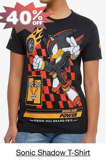 Sonic The Hedgehog Shadow Racing Boyfriend Fit Girls T-Shirt
