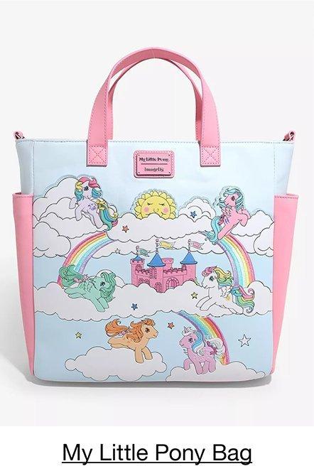 Loungefly My Little Pony Rainbow Castle Convertible Tote Bag