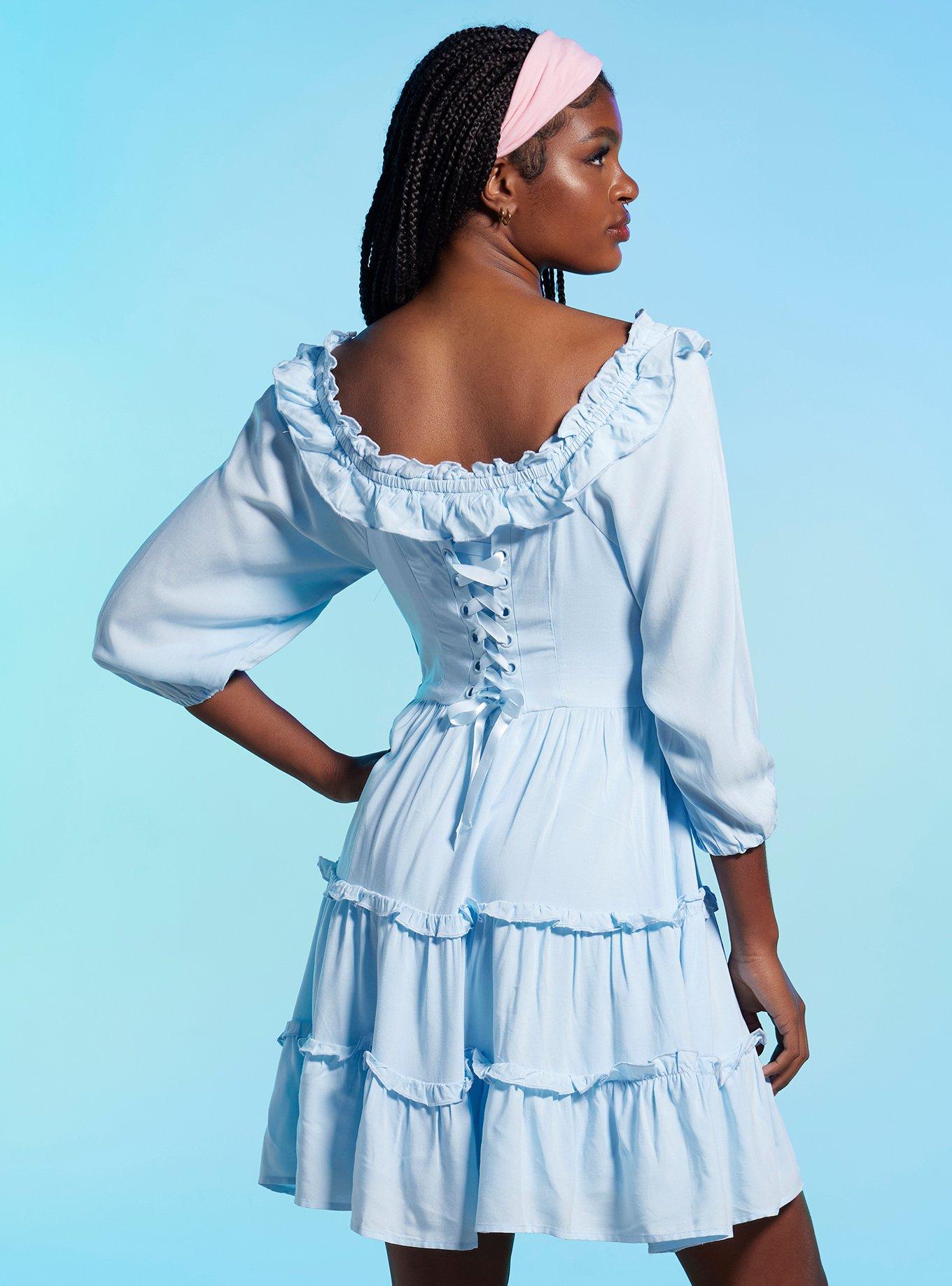 Her Universe Disney The Little Mermaid Ariel Ruffle Dress, LIGHT BLUE, alternate