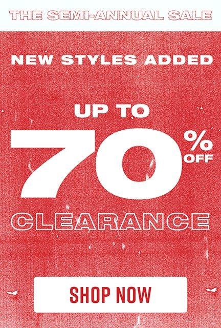 Shop Up To 70% Off Clearance