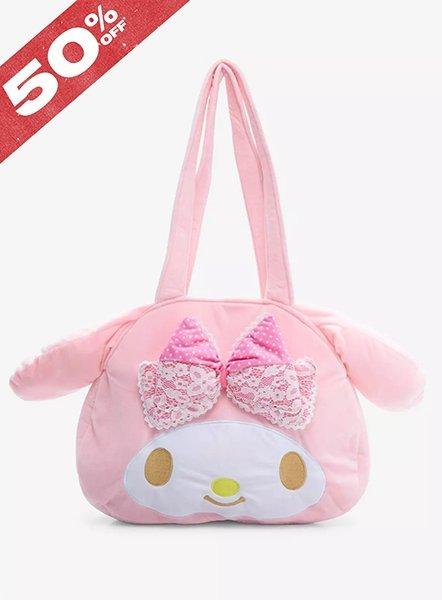 My Melody Lace Bow Plush Tote Bag