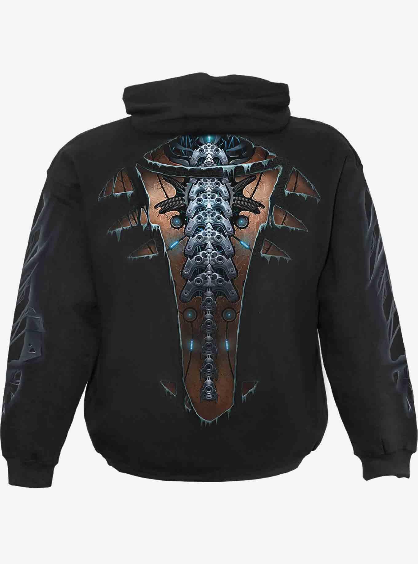 Cyber Skin Hoodie, BLACK, alternate