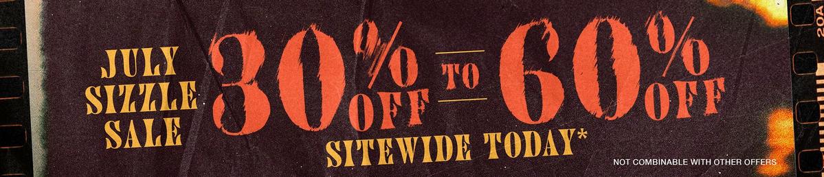 Shop 30% - 60% Off Sitewide