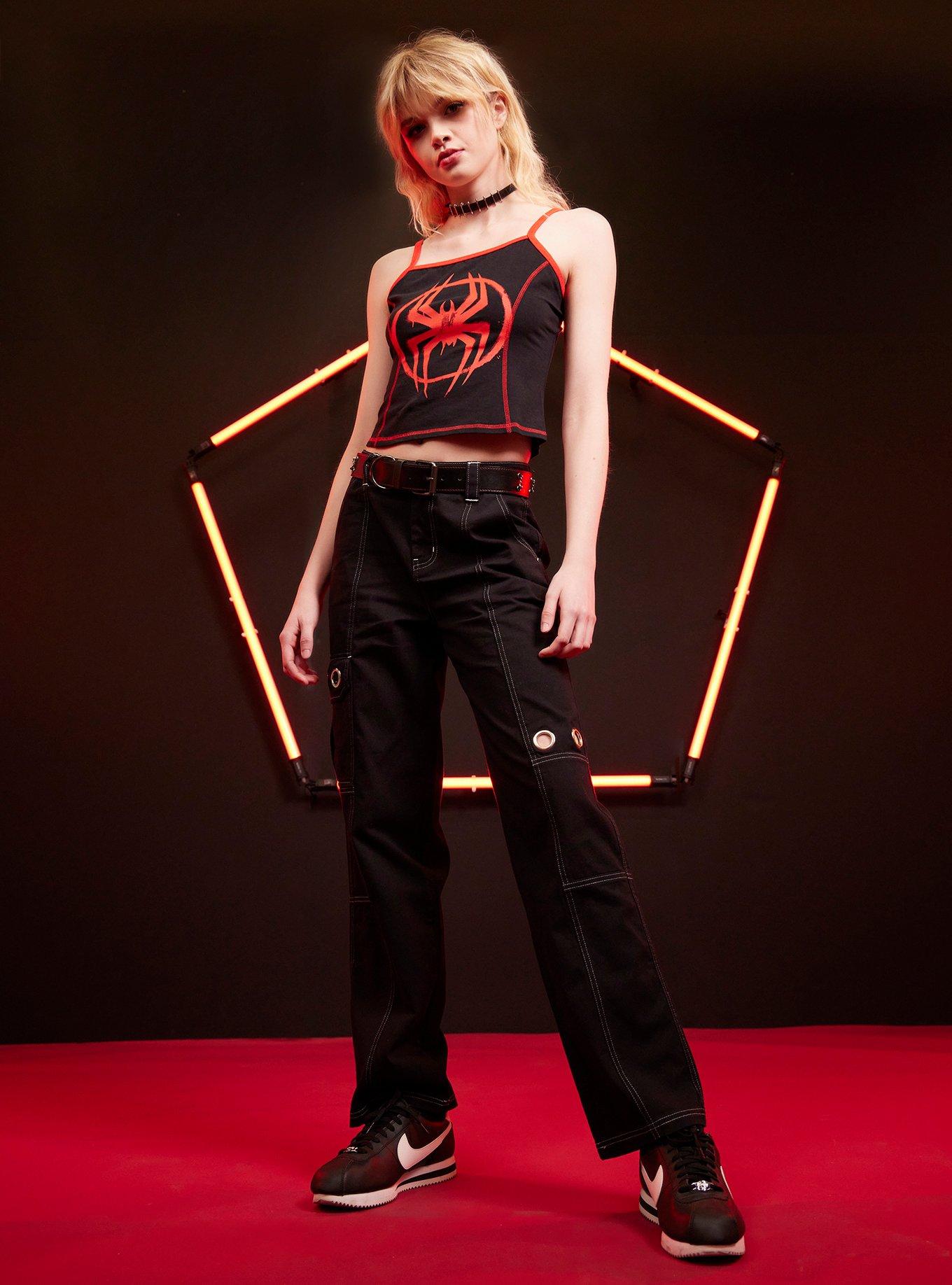 Her Universe Marvel Spider-Man: Across The Spider-Verse Miles Cami, BLACK  RED, alternate - view 2