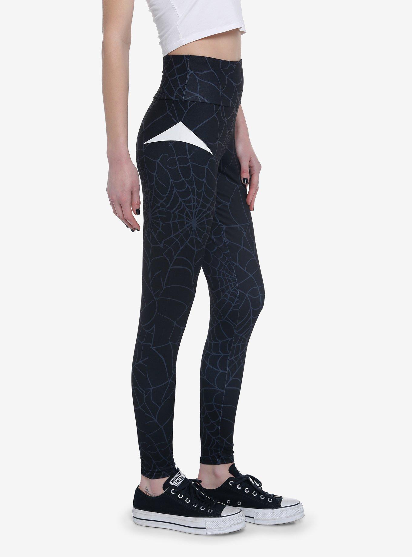 Her Universe Marvel Spider-Man: Across The Spider-Verse Ghost-Spider Leggings, BLACK, alternate