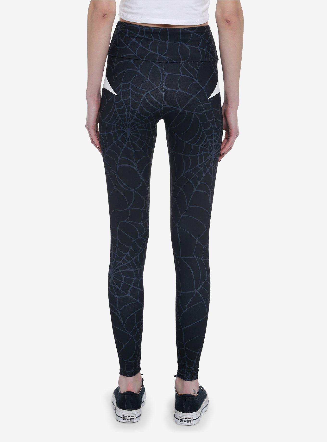 Her Universe Marvel Spider-Man: Across The Spider-Verse Ghost-Spider Leggings, BLACK, alternate