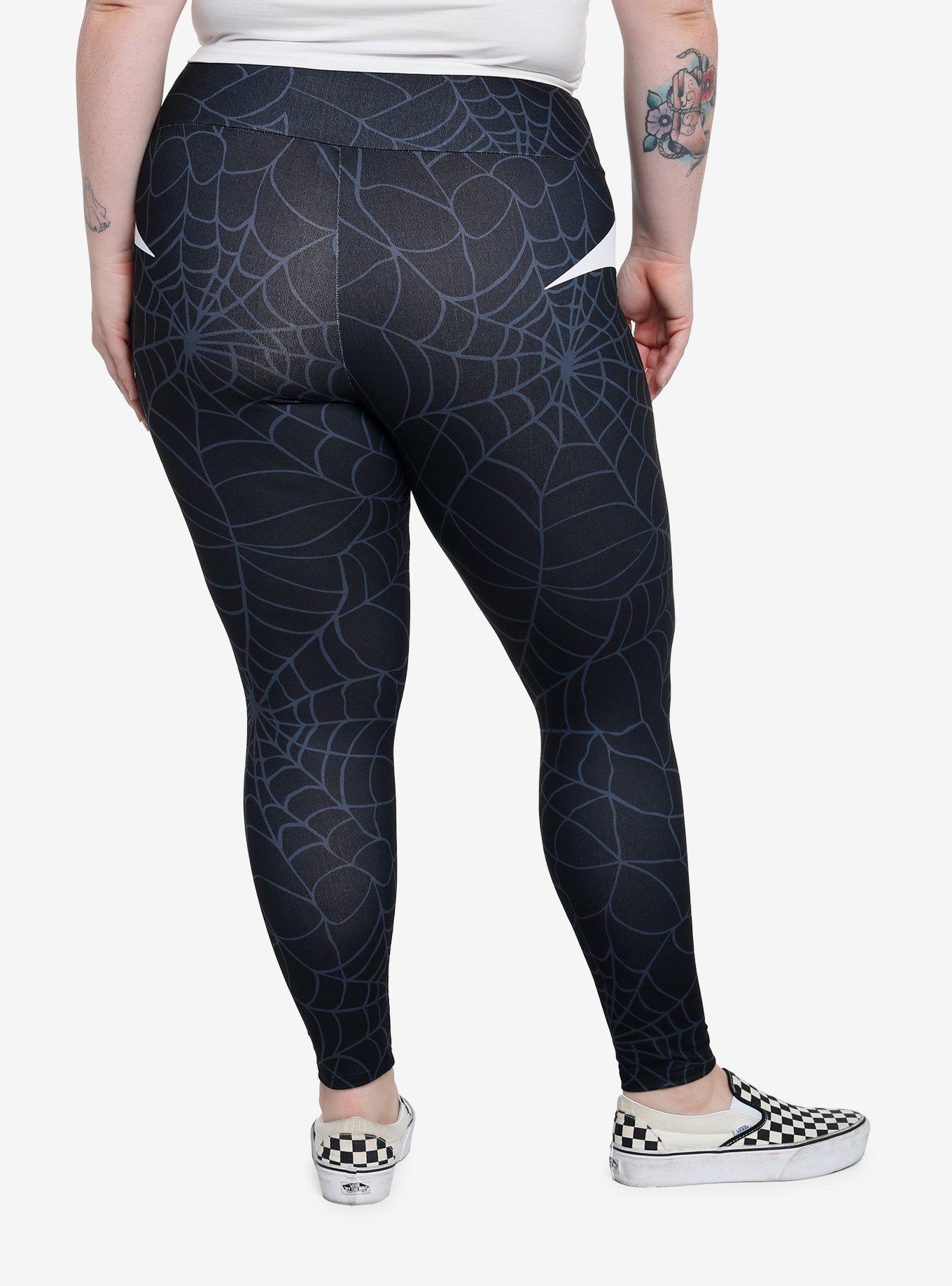Her Universe Marvel Spider-Man: Across The Spider-Verse Ghost-Spider Leggings Plus Size, BLACK, alternate