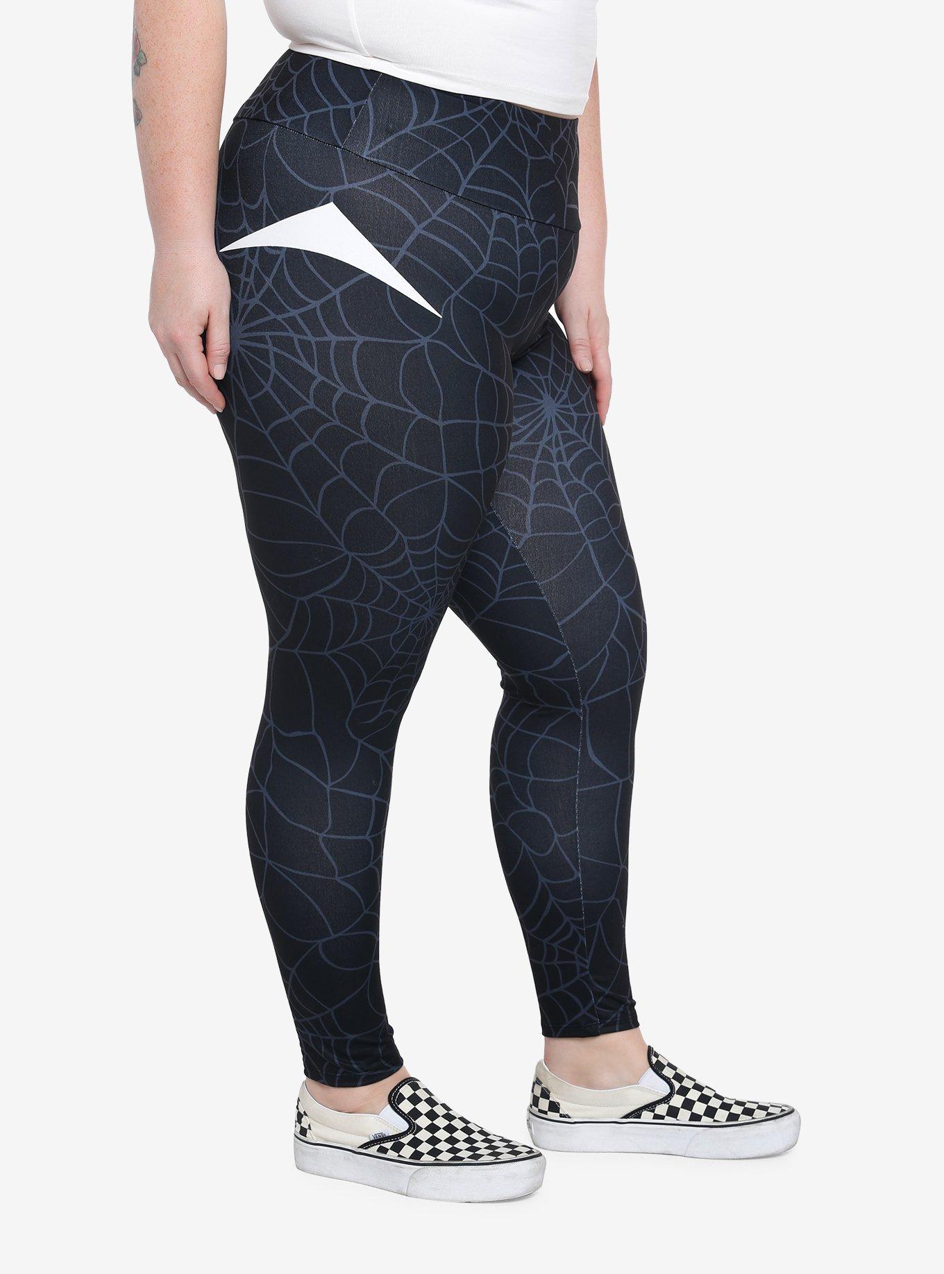 Her Universe Marvel Spider-Man: Across The Spider-Verse Ghost-Spider Leggings Plus Size, BLACK, alternate