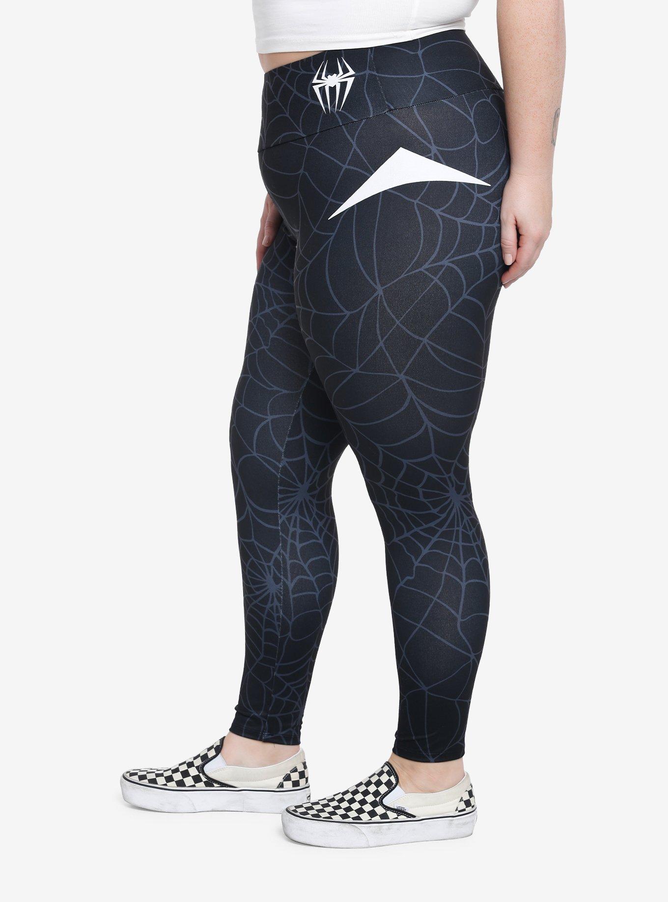Her Universe Marvel Spider-Man: Across The Spider-Verse Ghost-Spider Leggings Plus Size, BLACK, alternate