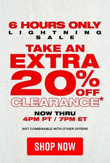 Shop Extra 20% Off Clearance