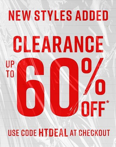 Shop Up To 60% Off Clearance