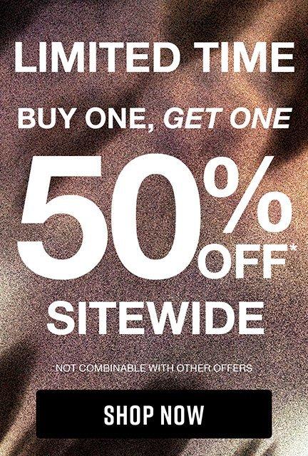 Shop Buy One, Get One 50% Off Sitewide