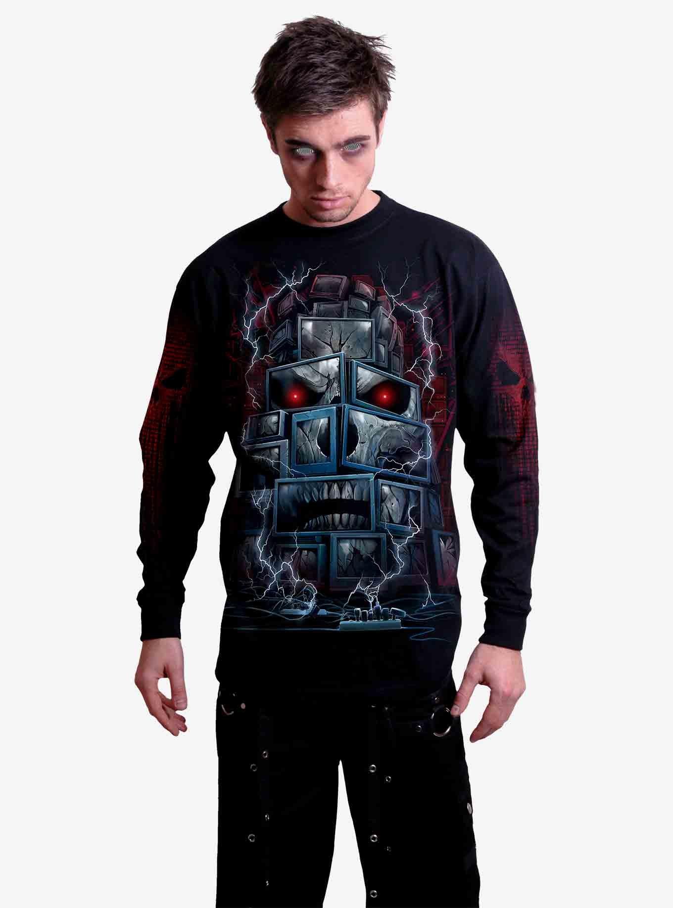 Death By Tv Longsleeve T-Shirt, BLACK, alternate