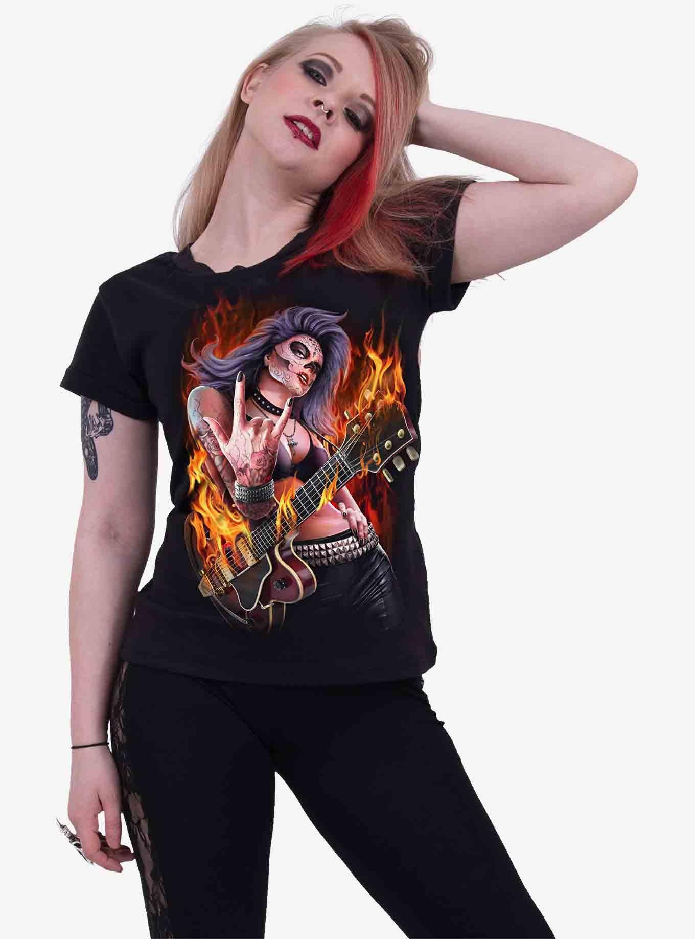Rocking The Dead Boatneck Cap Sleeve Top, , hi-res