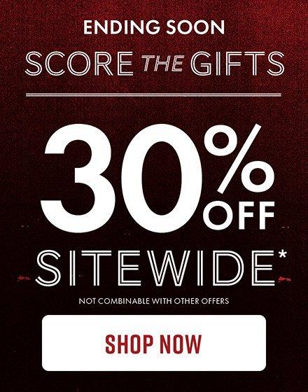 Shop 30% Off Sitewide