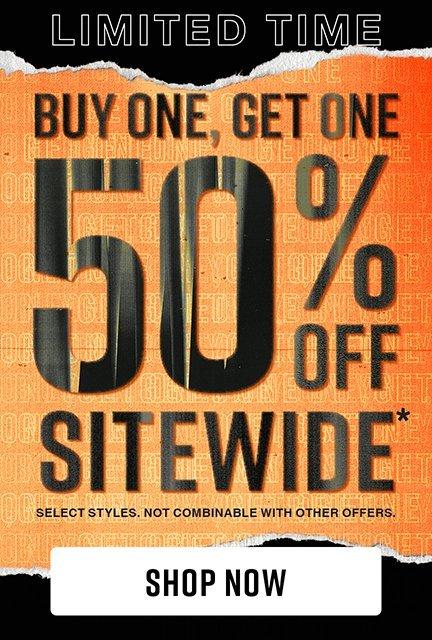 Shop Buy One, Get One 50% Off Sitewide