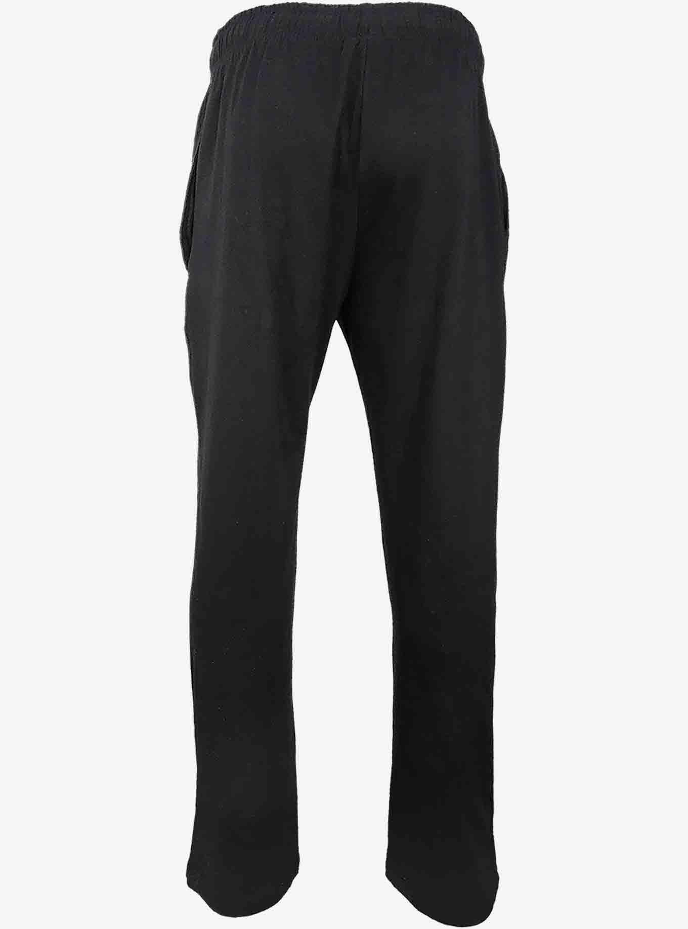 Urban Fashion Mens Organic Pyjama Trousers, BLACK, alternate