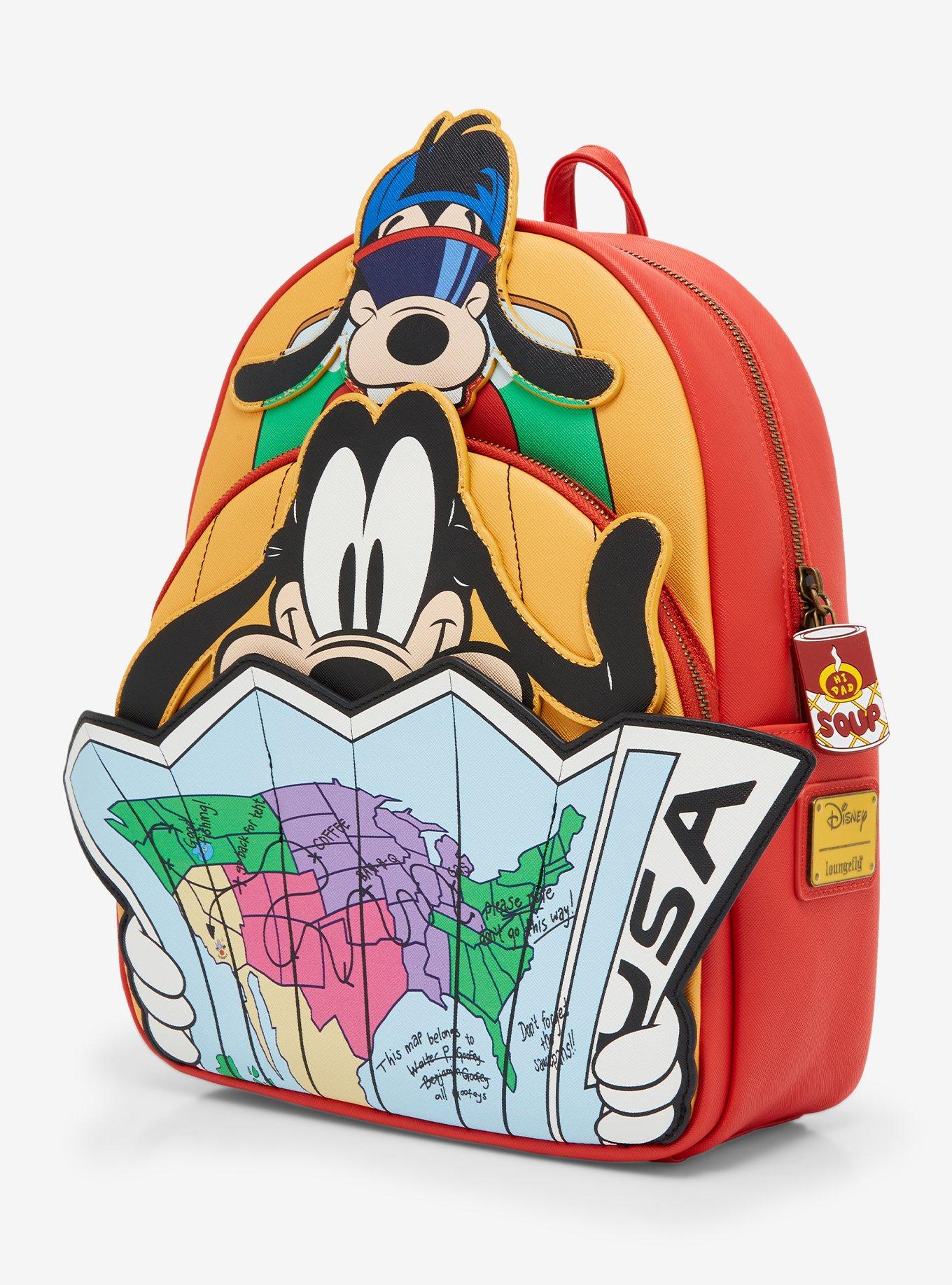 Loungefly Disney A Goofy Movie Portraits Map Mini Backpack, , alternate