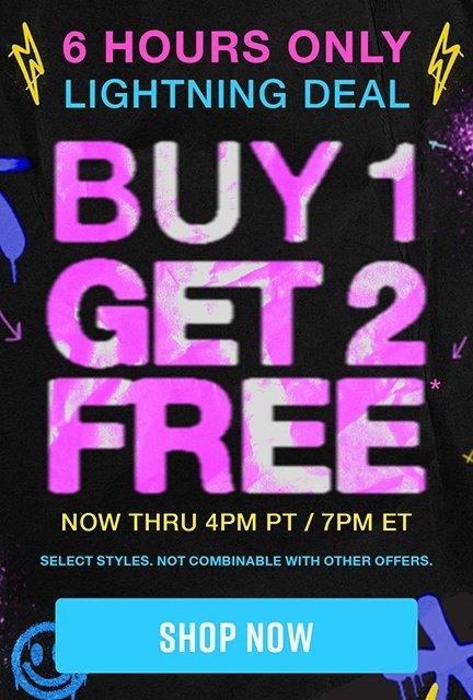 Shop Buy One, Get Two Free Select Styles