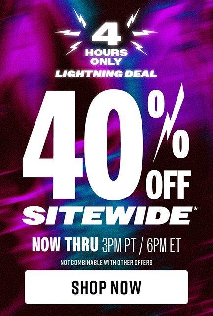 Shop 40% Off Sitewide