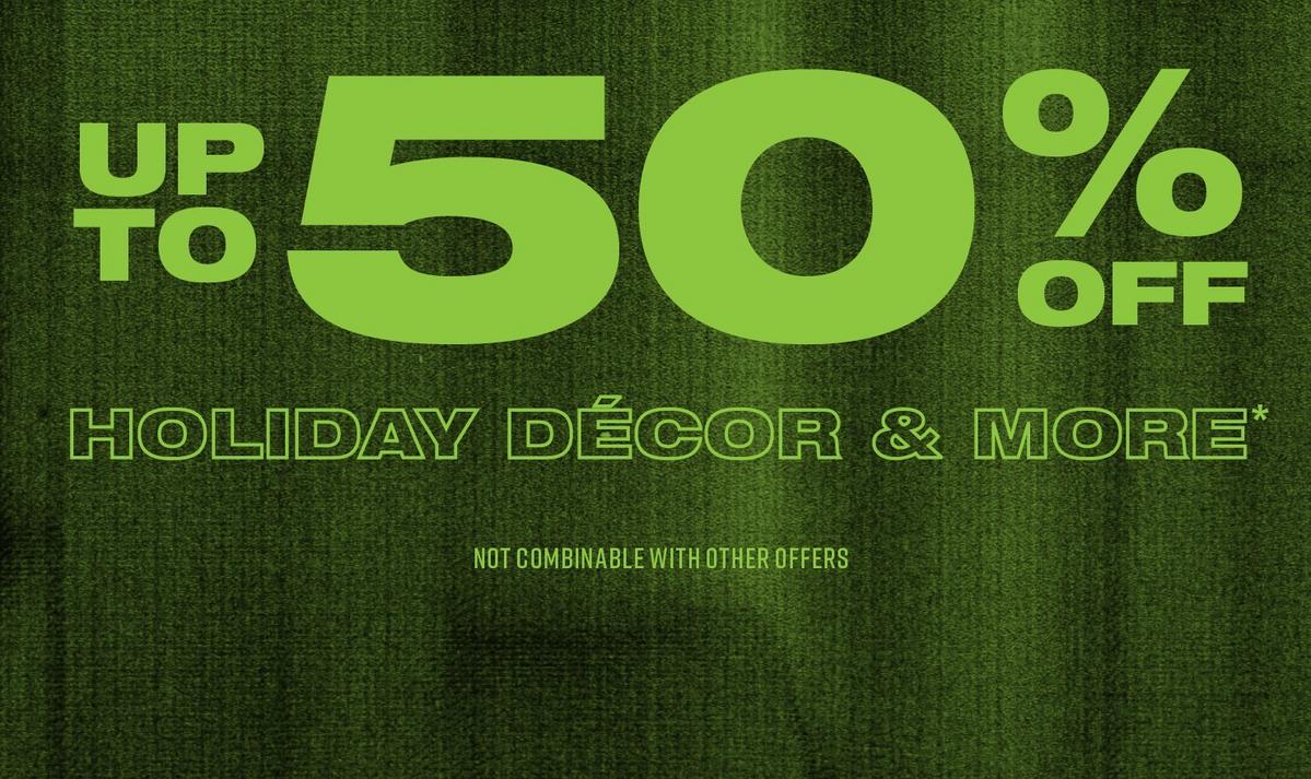 Shop 30% - 50% Off Holiday Decor & More