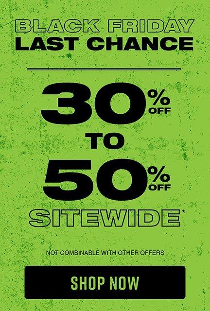 Shop 30% - 50% Off Sitewide