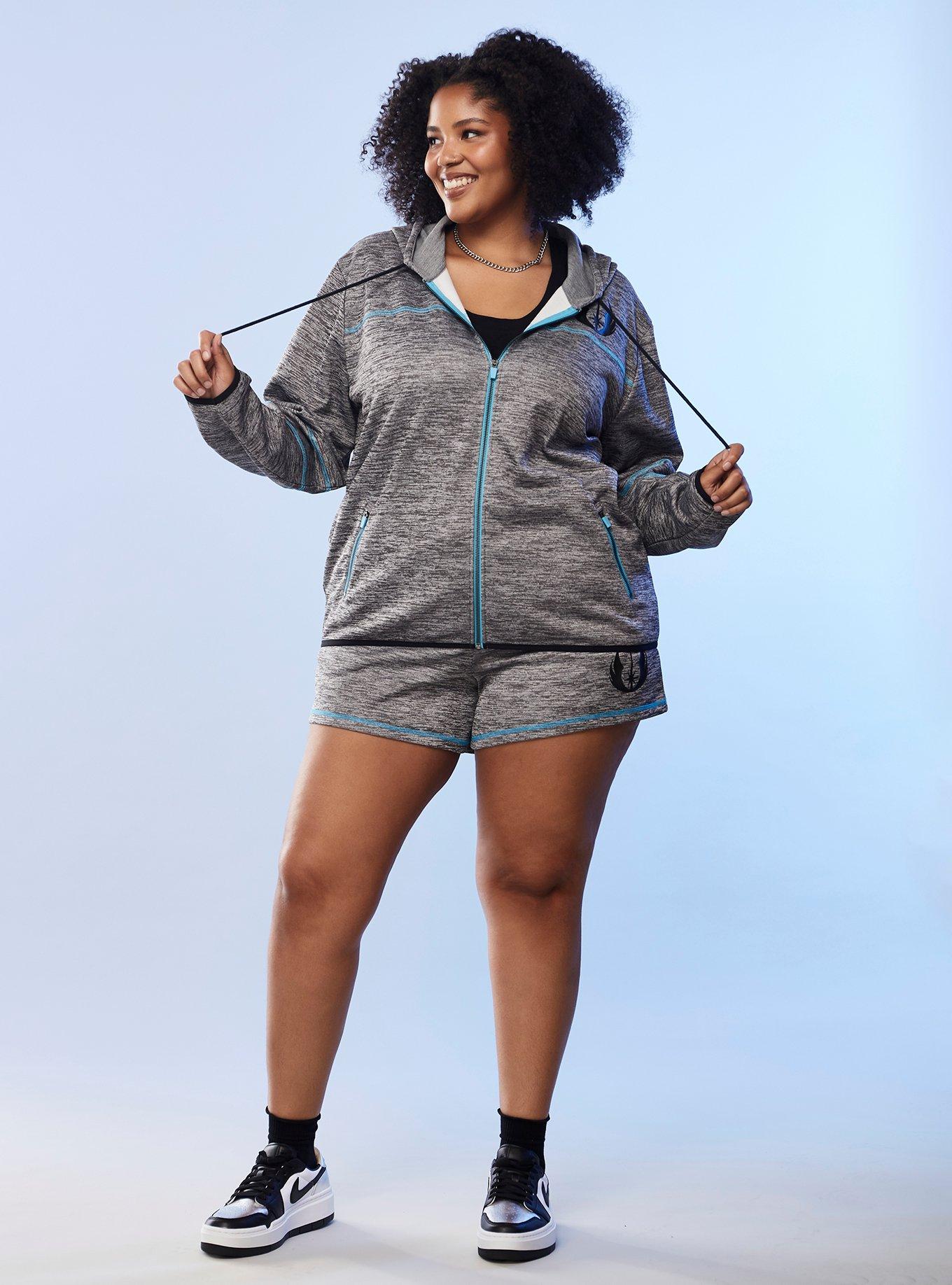 Her Universe Star Wars Jedi Order Hoodie Plus Size Her Universe Exclusive, CHARCOAL HEATHER, alternate