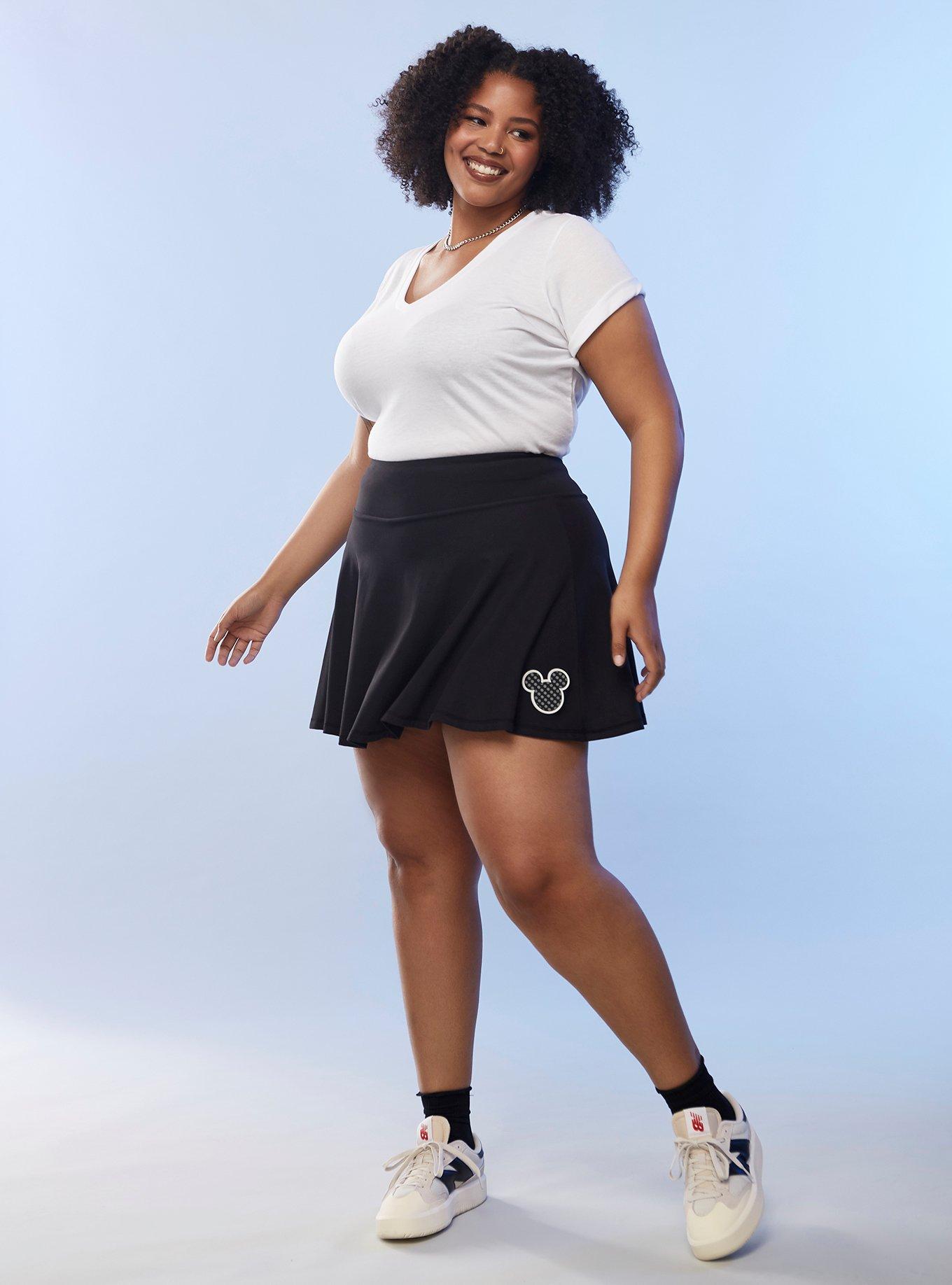 Her Universe Disney Mickey Mouse Athletic Skort Plus Size Her Universe Exclusive, BLACK, alternate