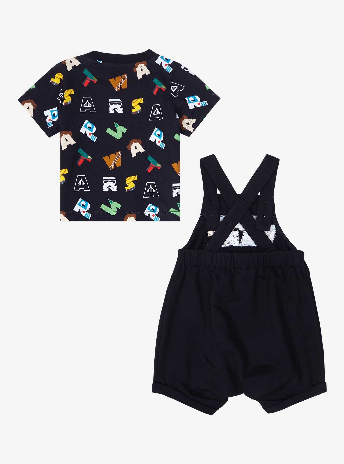 Star Wars Alphabet Allover Print Infant Overall Set - BoxLunch Exclusive , , hi-res