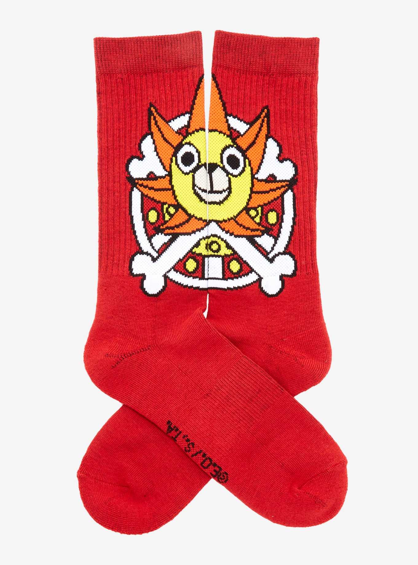 One Piece Thousand Sunny Crew Socks - BoxLunch Exclusive , , hi-res