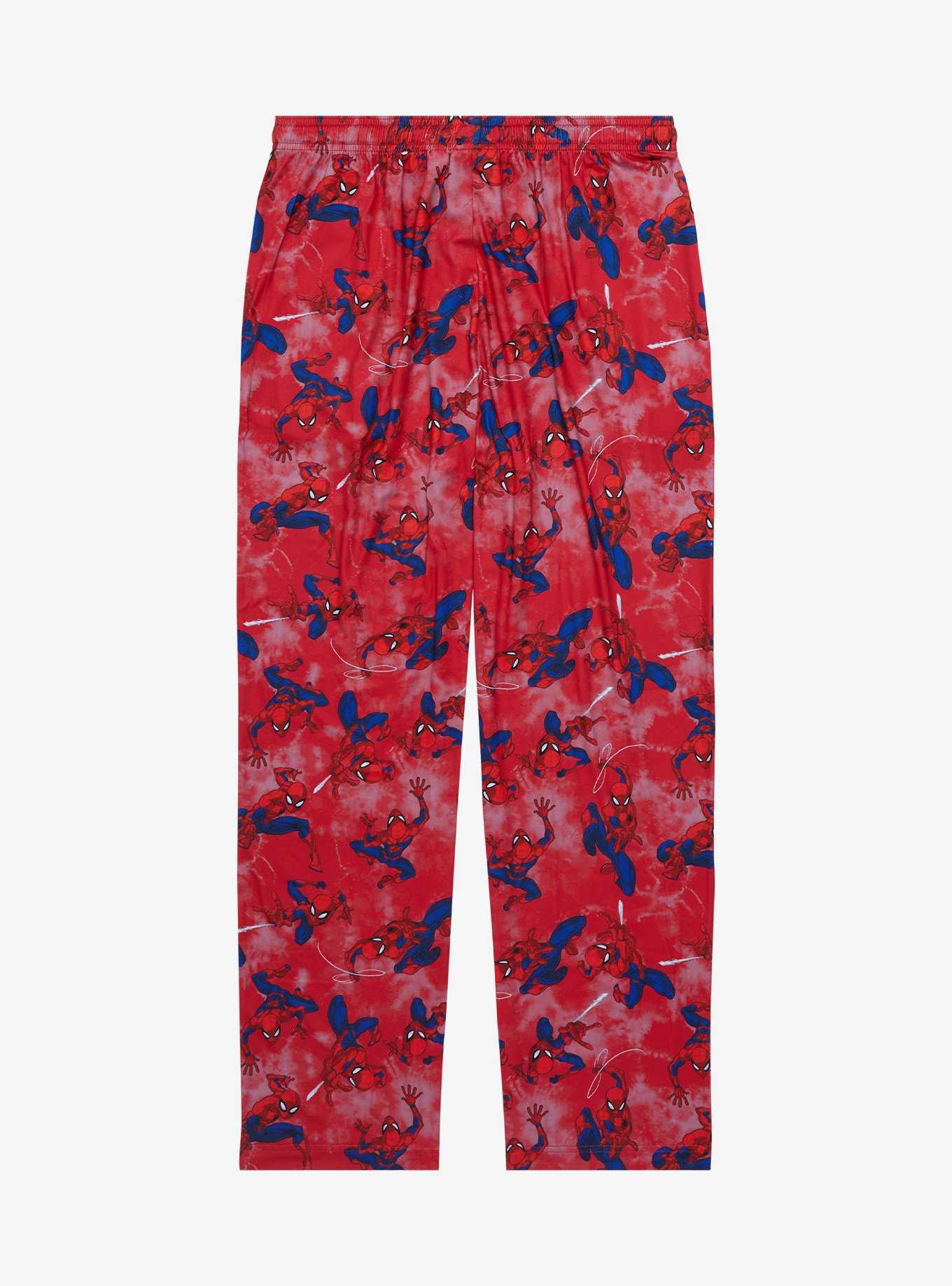 Marvel Spider-Man Web Swinging Allover Print Sleep Pants - BoxLunch Exclusive , , hi-res