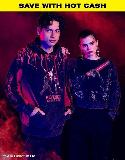Woman and Man wearing Star Wars styles