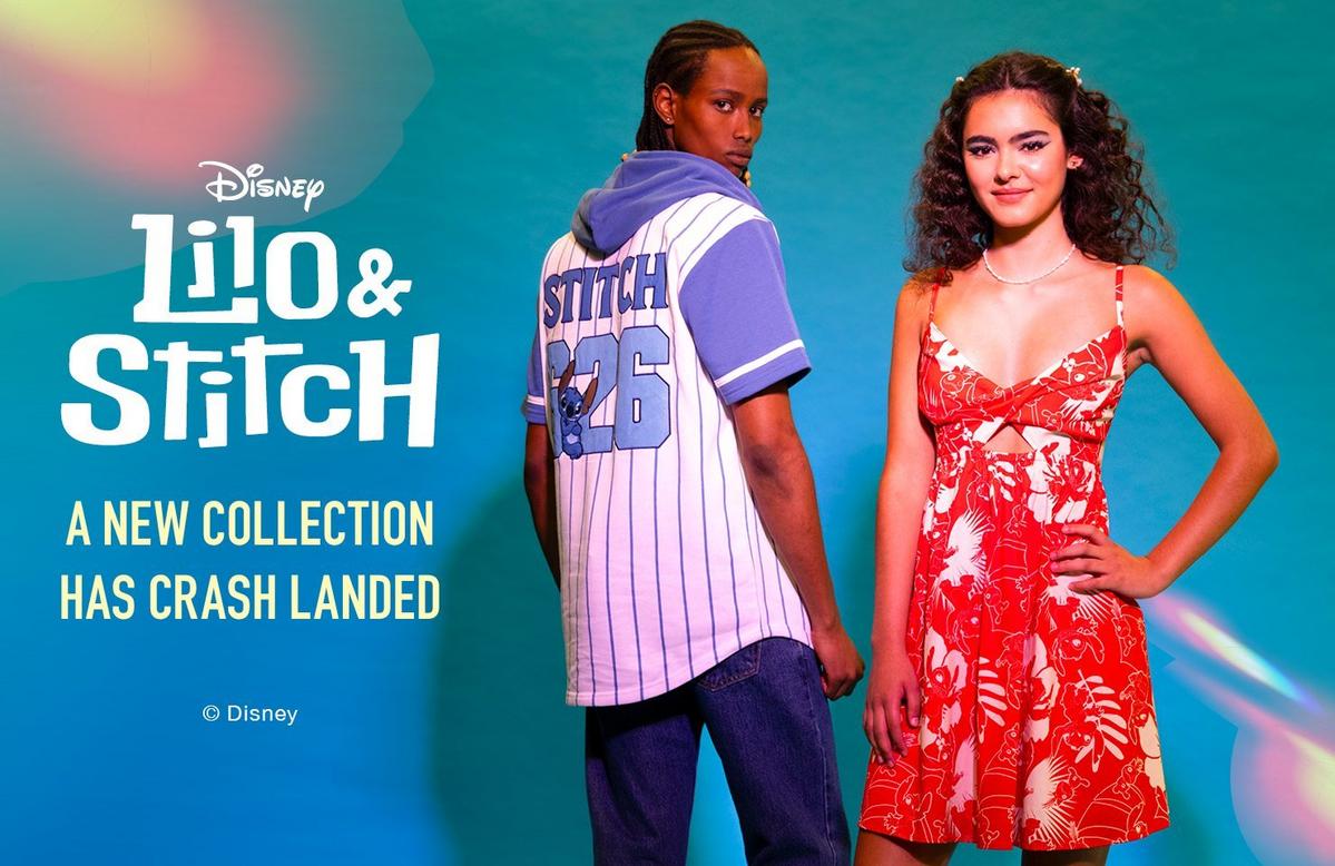 Woman and Man wearing Lilo & Stitch styles