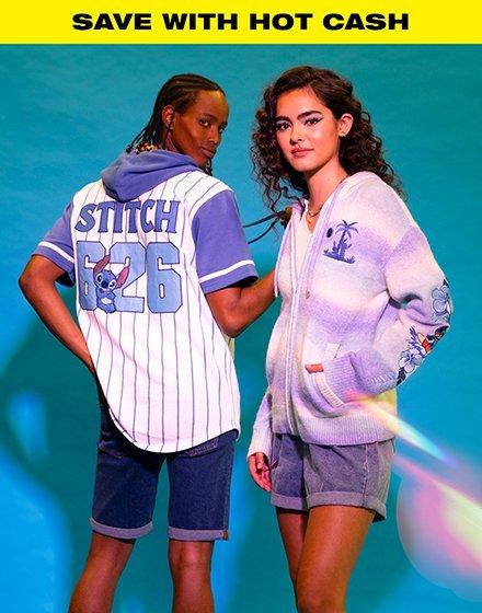 Woman and Man wearing Lilo & Stitch styles