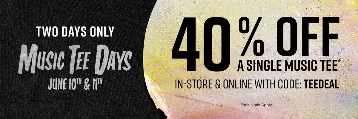 40% Off A Single Music Tee