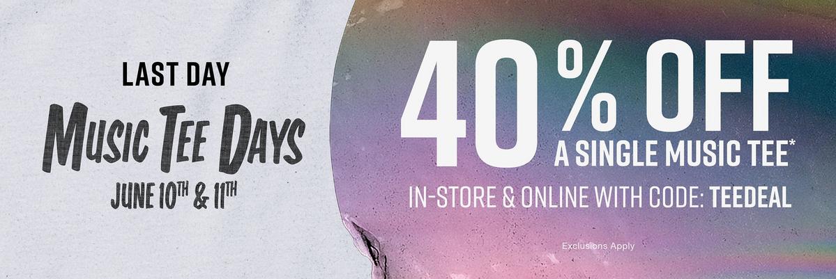 40% Off A Single Music Tee