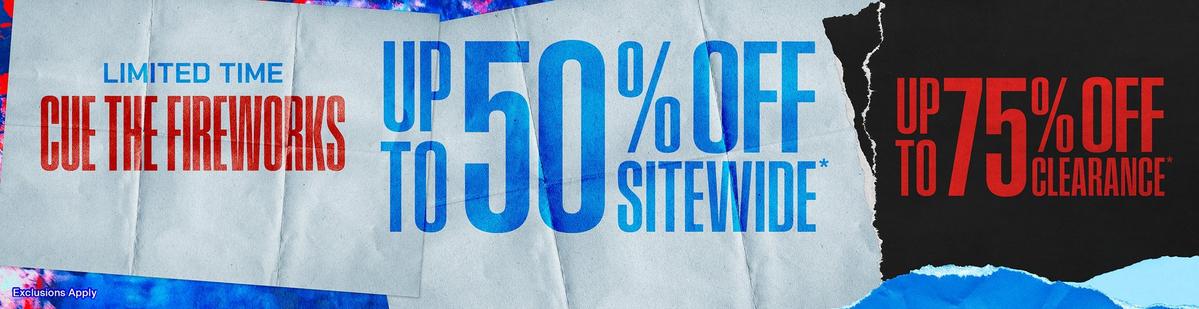 Up To 50% Off Sitewide & Up To 75% Off Clearance